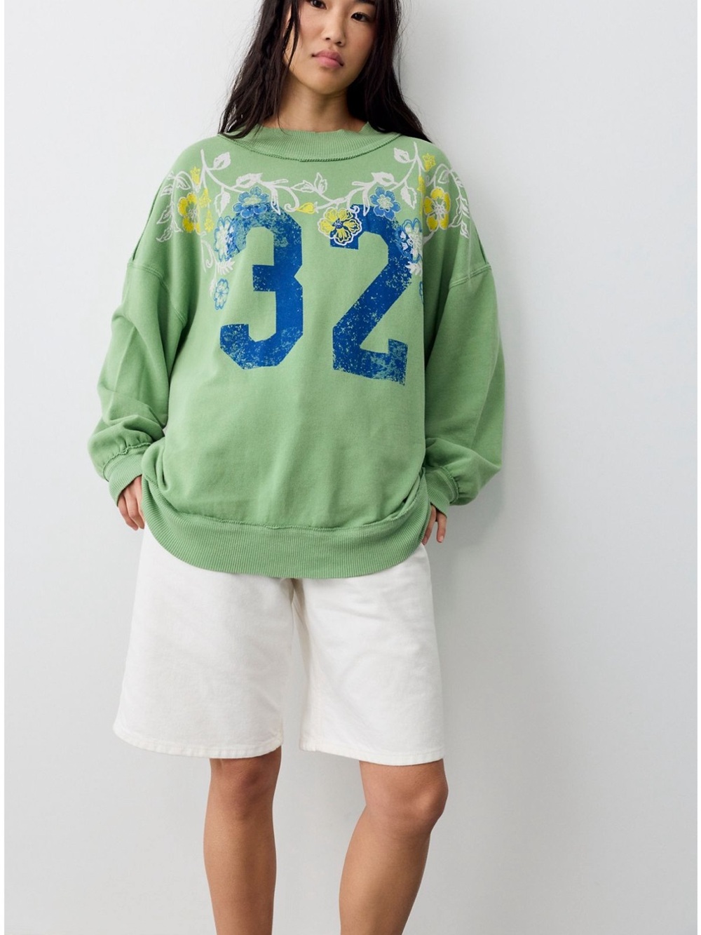 PALM SPRINGS GRAPHIC PULLOVER GREEN COMBO